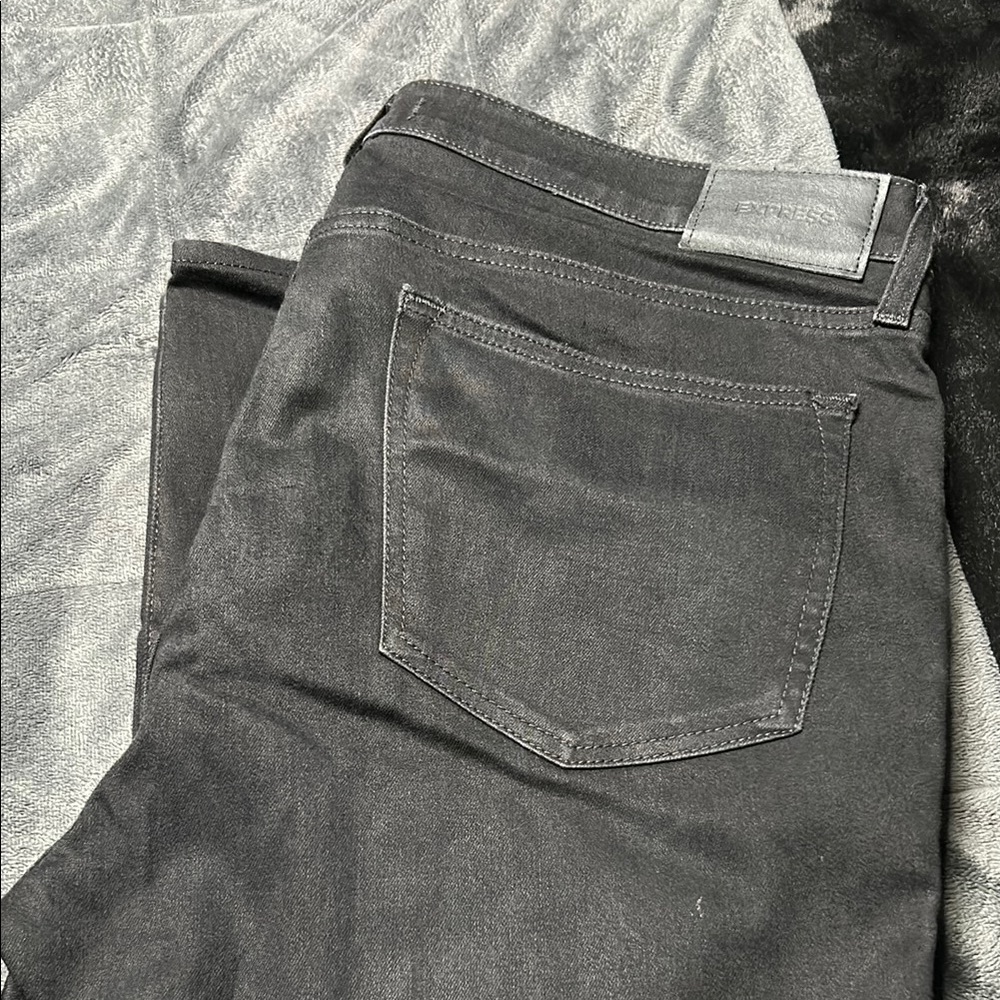 Express Black Slim Straight Jeans with Smooth Texture